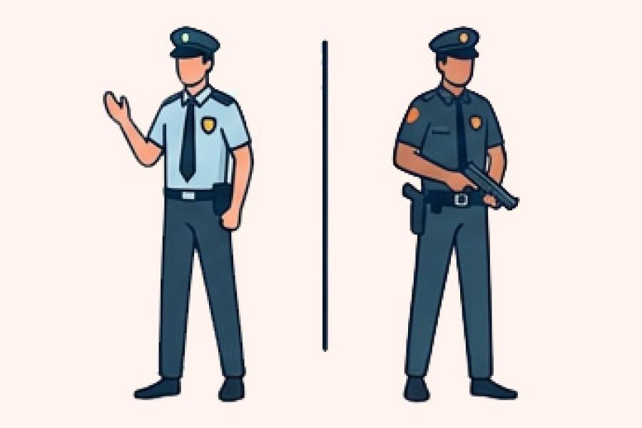 armed vs unarmed officer