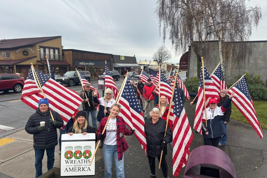 ssnw with us flag for wreaths across america