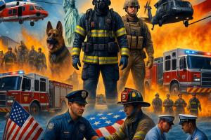 collage of first responders with text Unity of Effort - August 8, 2026