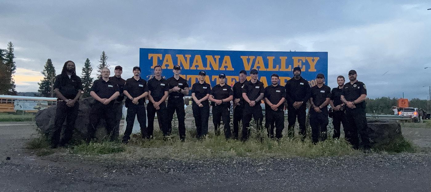 ssnw officers standing in line at alaska fair