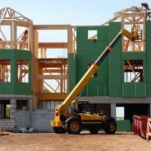 three story house under construction