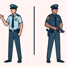 armed vs unarmed officer