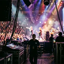 concert seen from backstage