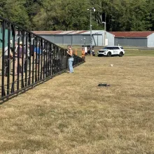 setup for traveling vietnam memorial wall replica