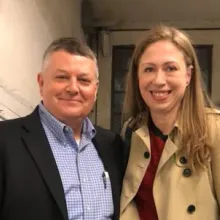 ssnw owner joe d'amico with chelsea clinton