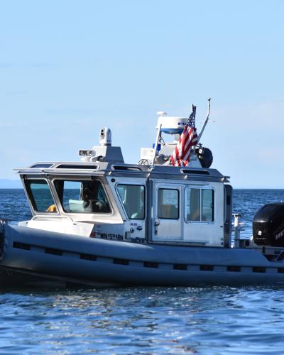 security boat in water