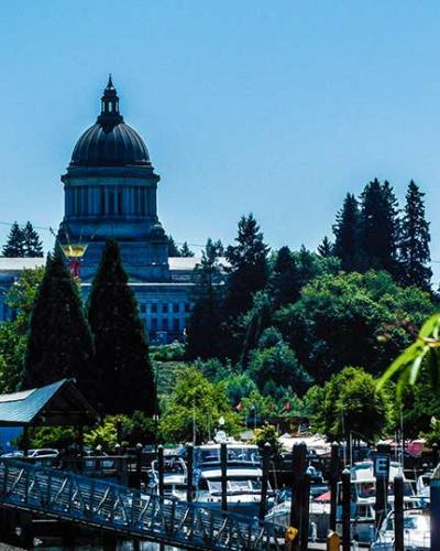 olympia, wa with washington state capitol in background